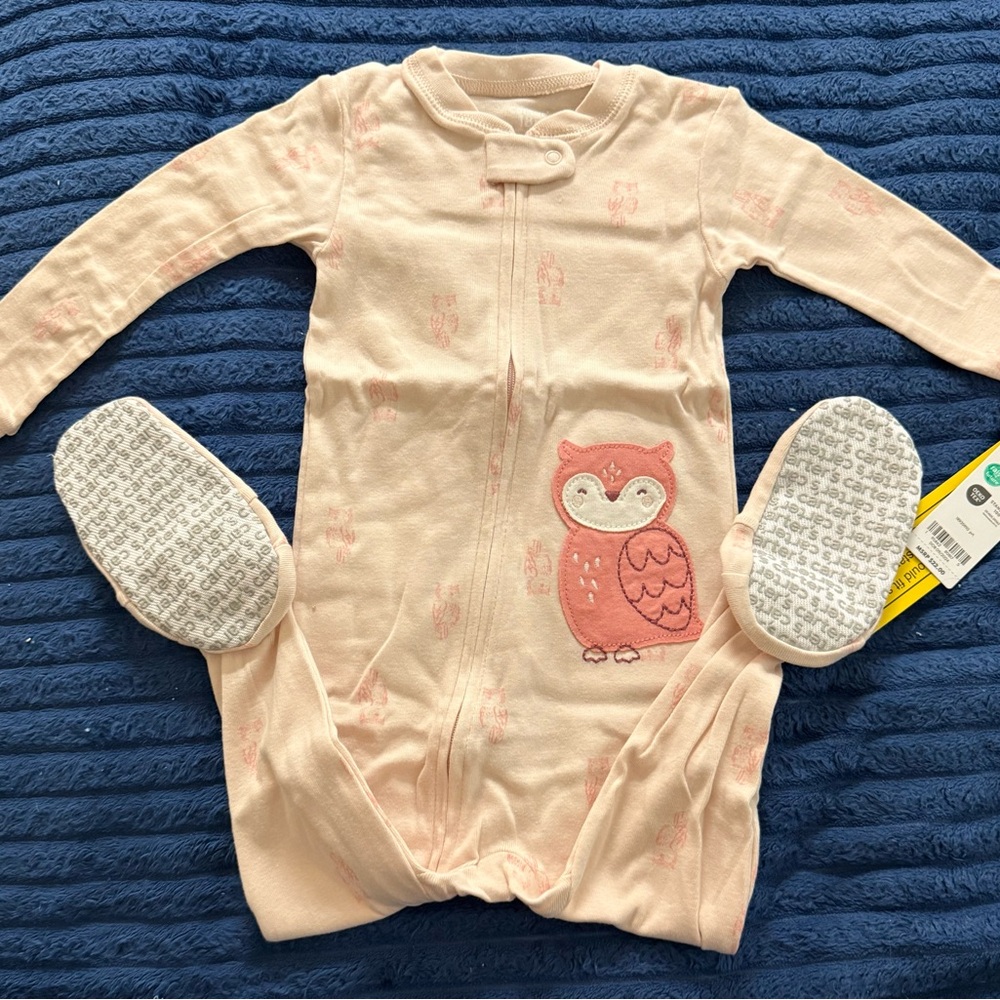 ☃️Carters Pink Owl Kids Sleeper